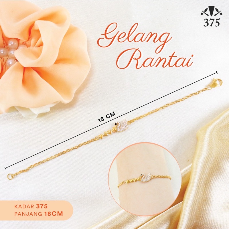 Gelang rantai angsa simple cantik wanita swarovski