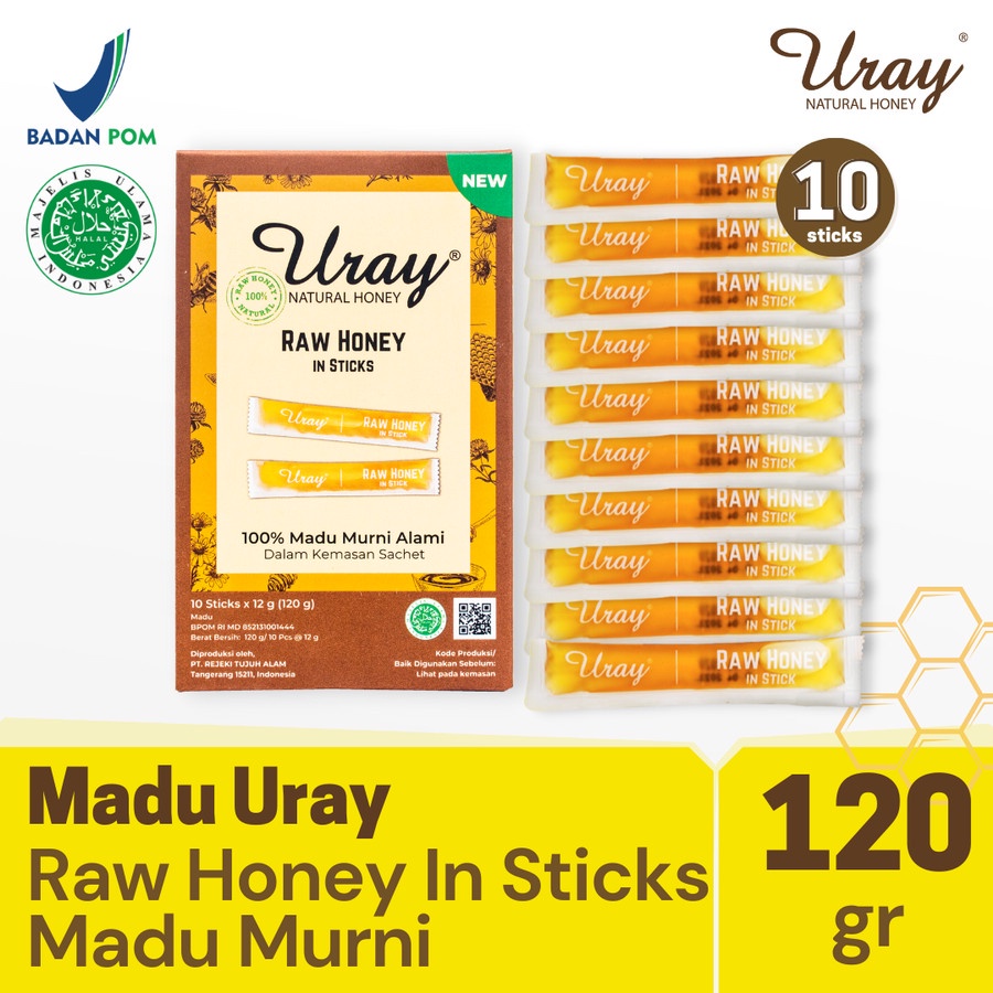 

RB22 MADU URAY RAW HONEY IN STICKS (1 DUS 120 GRAM) / MADU MURNI
