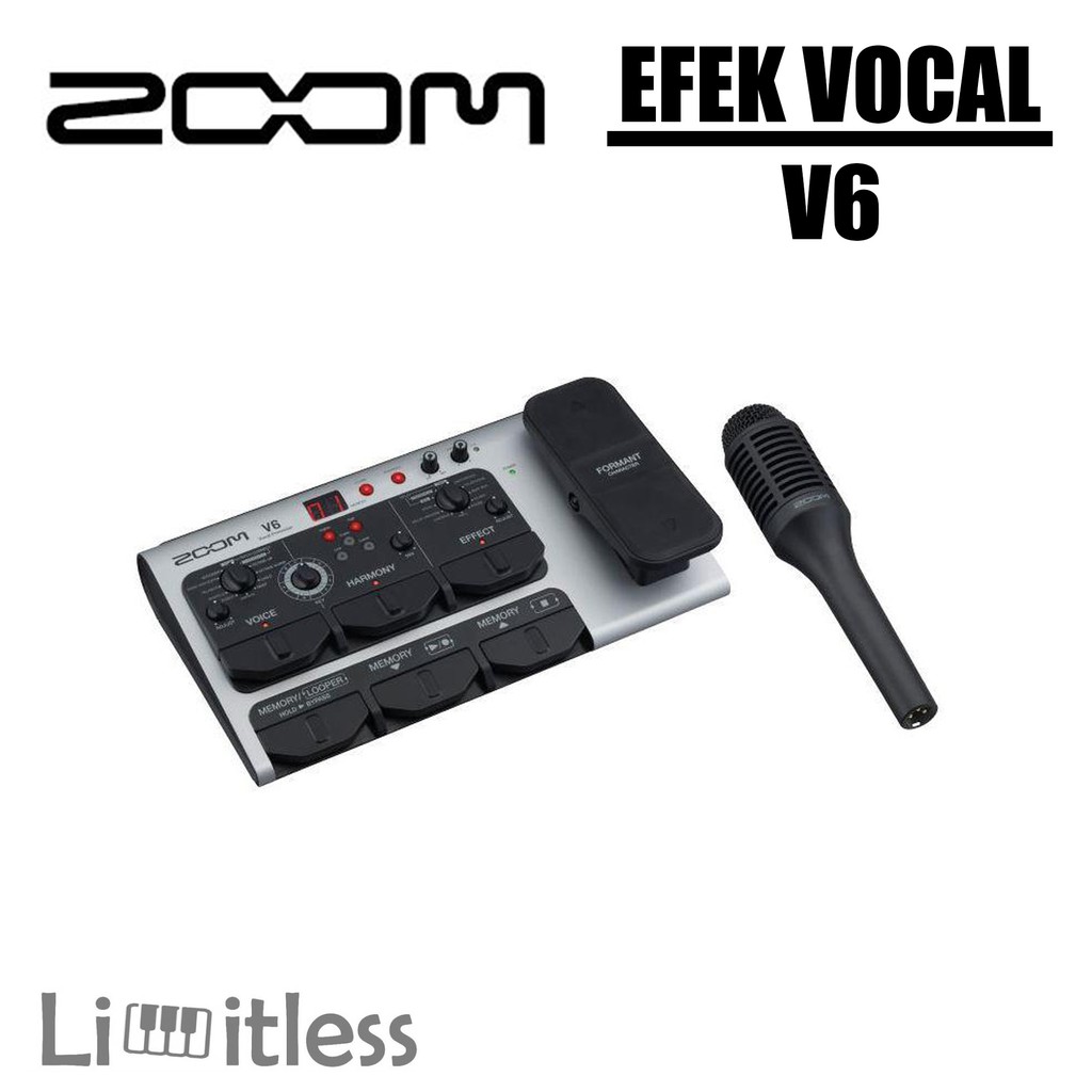 ZOOM V6 Pedal Efek Vocal Processor Garansi Resmi Original