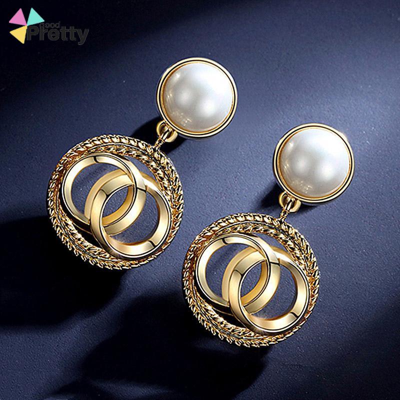 Anting-Anting Fashion Gaya Istana Anting-Anting Mutiara Anting-Anting Wanita Anting-Anting Kepribadian - PD