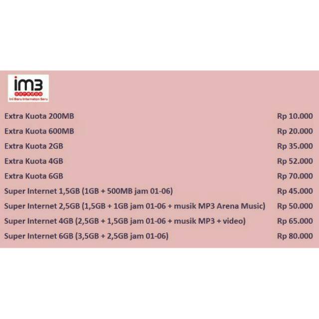 Extra Kuota dan Super Internet Indosat