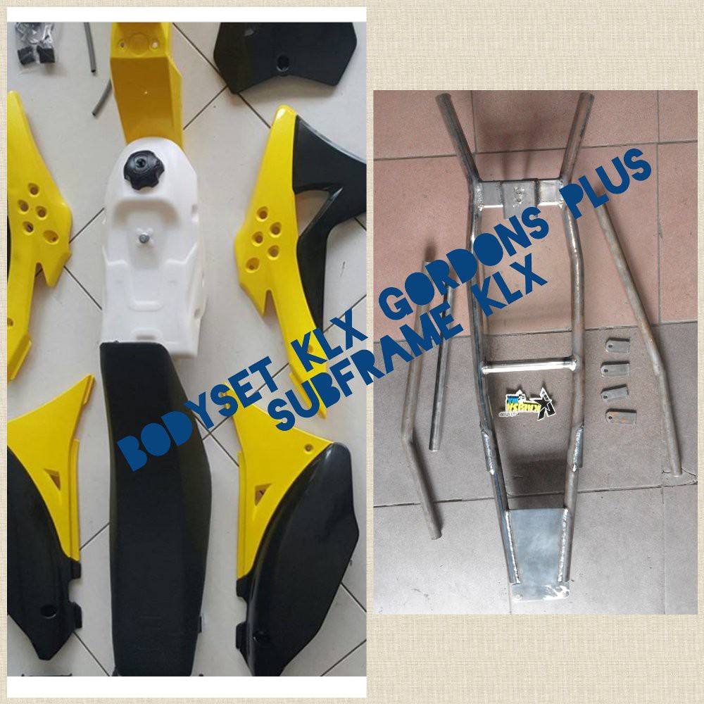 body trail klx gordons plus subframe klx cocok untuk modif trail ninja nsr cbr vixion dll.