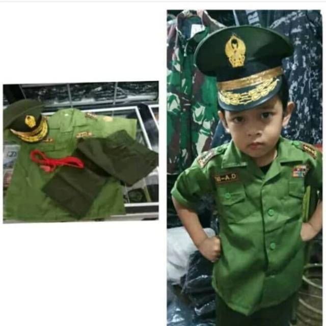 Baju Profesi Anak TNI AD / Baju PDH Anak / Stelan Anak