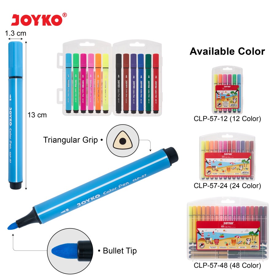 

Pulpen Pena Warna Color Pen JOYKO CLP-57-24 Warna
