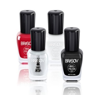 [SATUAN] BRASOV KUTEK WARNA PUTIH, HITAM, BENING, MERAH, GO MATTE