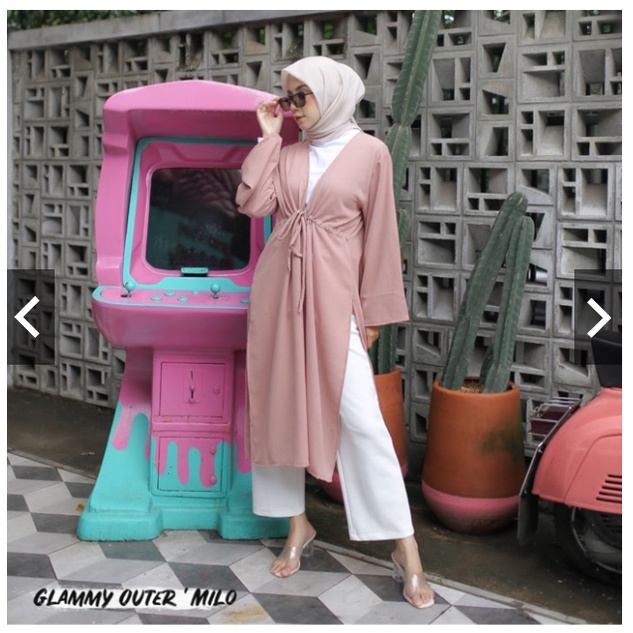 GLAMMY OUTER - PAKAIAN BAJU WANITA GROSIR REMAJA KEKINIAN - GO52//cardigan serut//OUTER TUNIK CARDIG