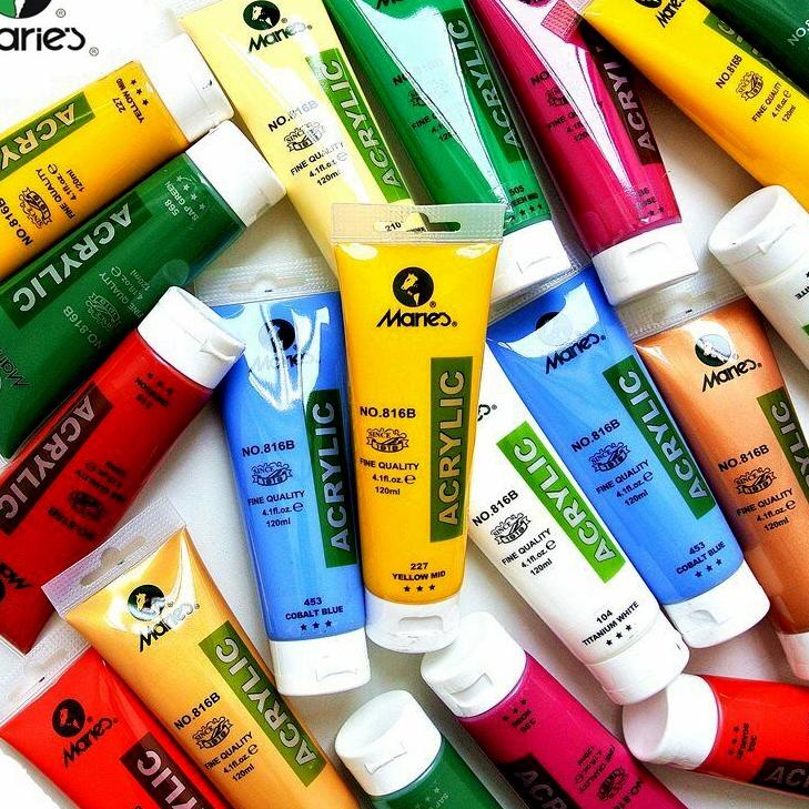 

[PROMO VSK51] Maries Acrylic Colour 75ml / Cat Acrylic Maries 75 ml (kelompok warna 1) Terkini