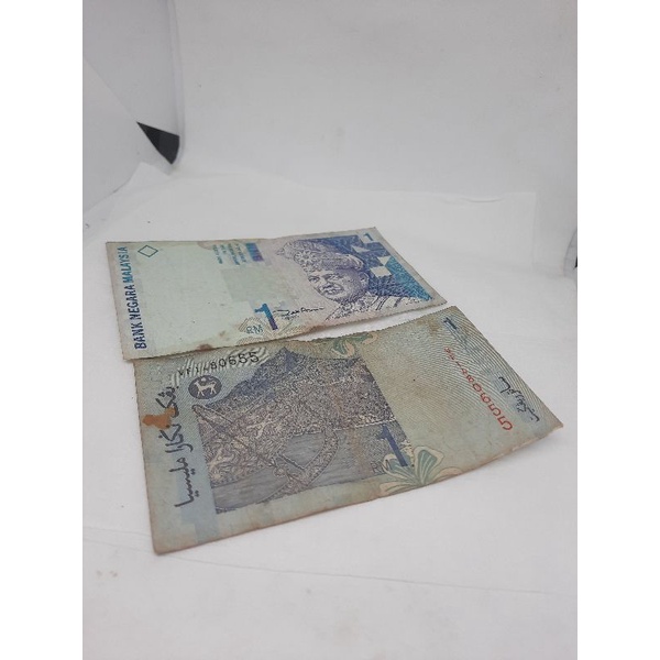 uang kertas ringgit Malaysia 1 ringgit asli