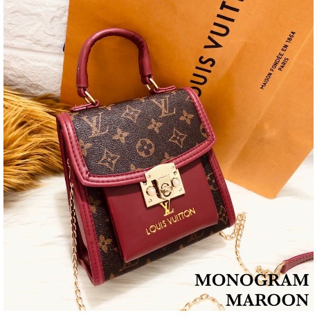 ( PROMO SALE ) BEST SELLER TAS WANITA HANDBAG LV SLING BAG JENYFER 4RUANG SELEMPANG