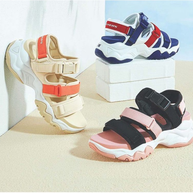 Sandal Wanita Skechers D'Lites - Skechers D'Lites Sandal Anti Slip / Sandal Wanita