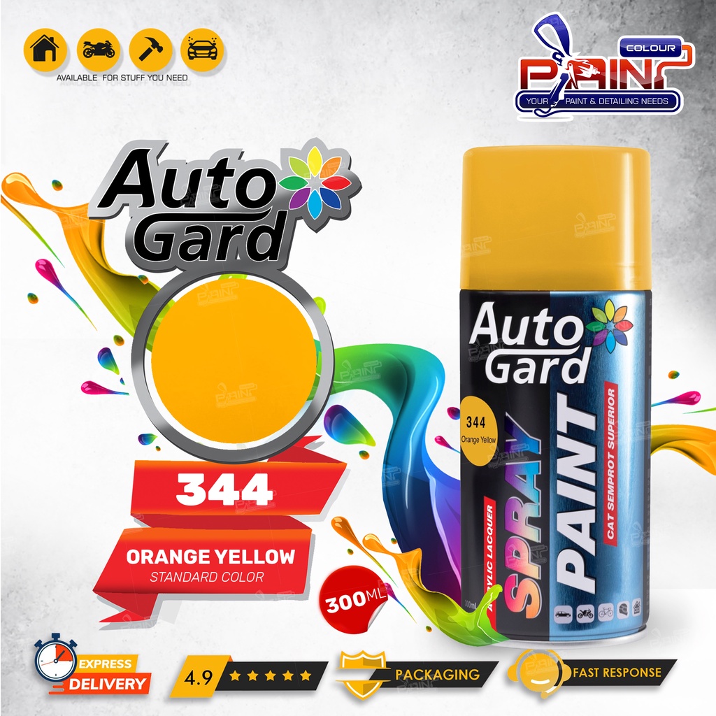 AutoGard Orange Yellow AG-344 Cat Semprot Akrilik Mobil Motor Helm