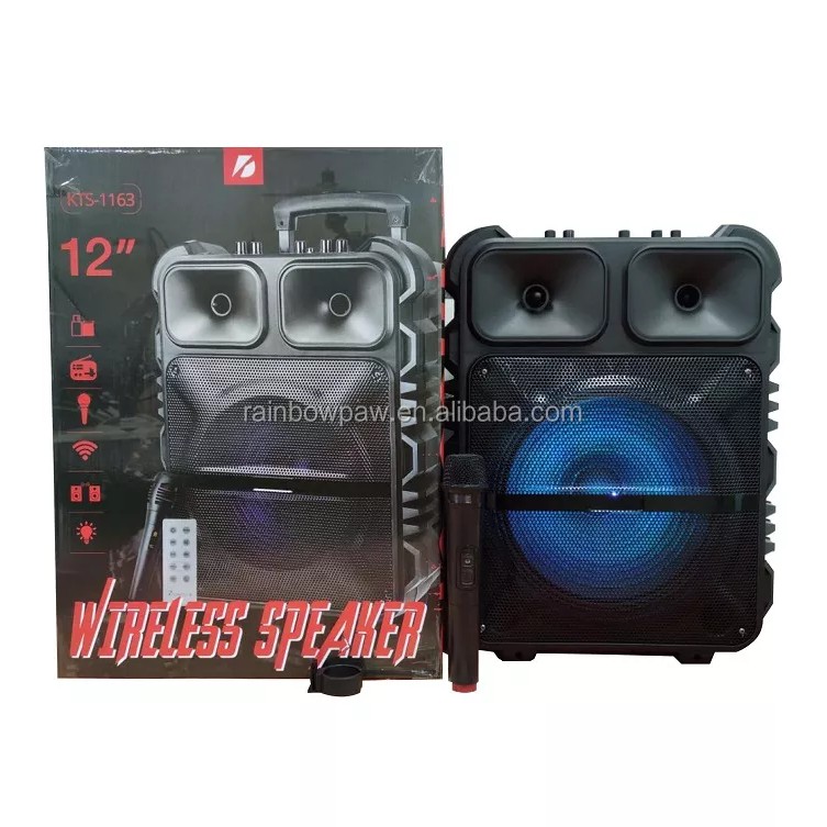 KTS SPEAKER BLUETOOTH WIRELESS BASS KTS-1163 12" INCHI + MIC