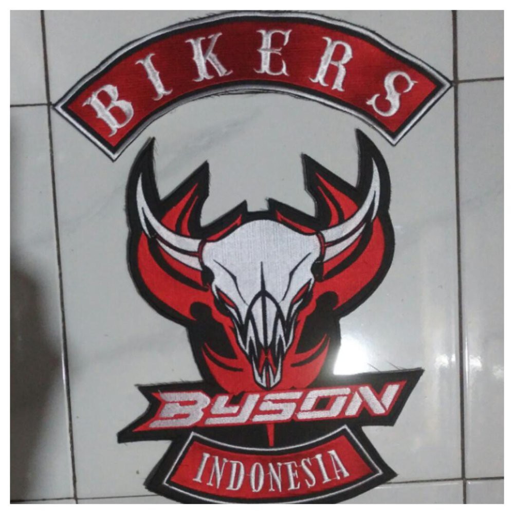 Emblem Bordir Punggung Bikers Byson Termurah
