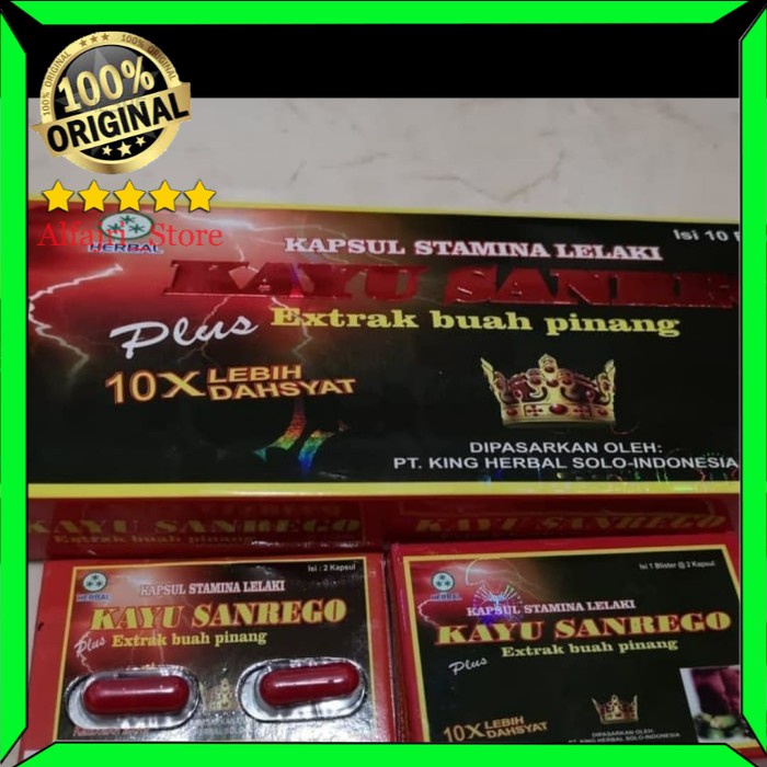 KAPSUL KAYU SANREGO ASLI 1BOX 10 BLISTER obat kuat stamina pria laki laki jantan perkasa dewasa