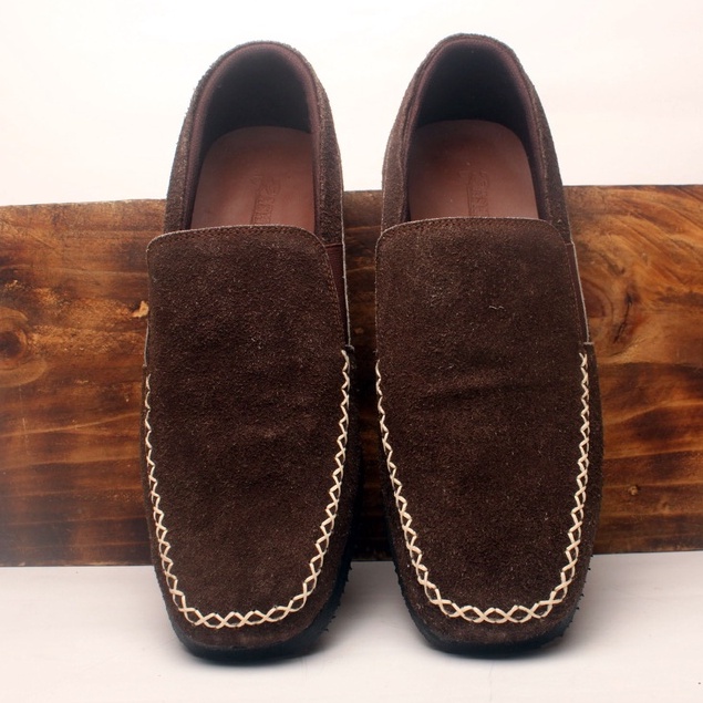 Sepatu Slipon Pria Kulit Asli Rasheda 016 GR Kasual Big Size