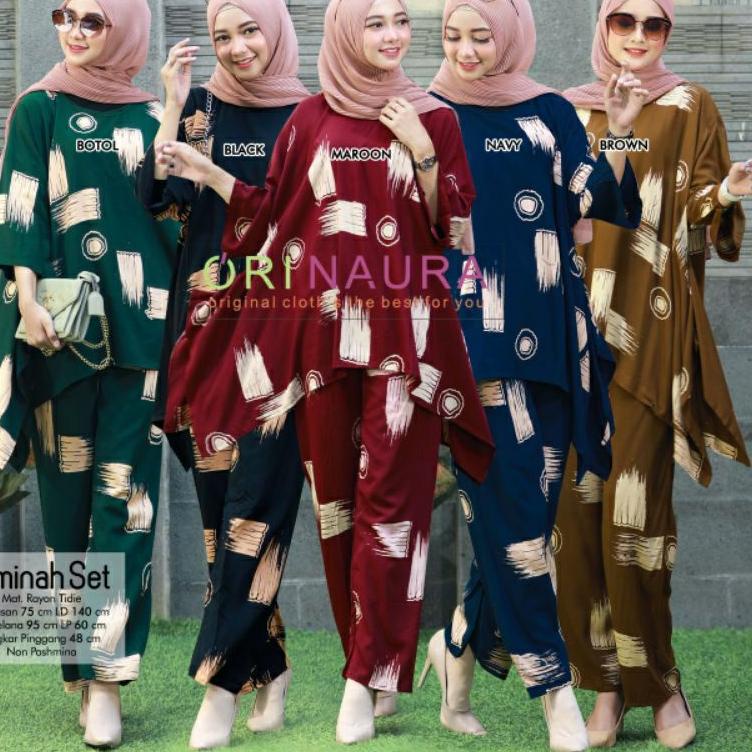 ⇬ SETELAN TUNIK DRESS EMIRA/ SET JUMBO/ONE SET WAKA WAKA ㊏