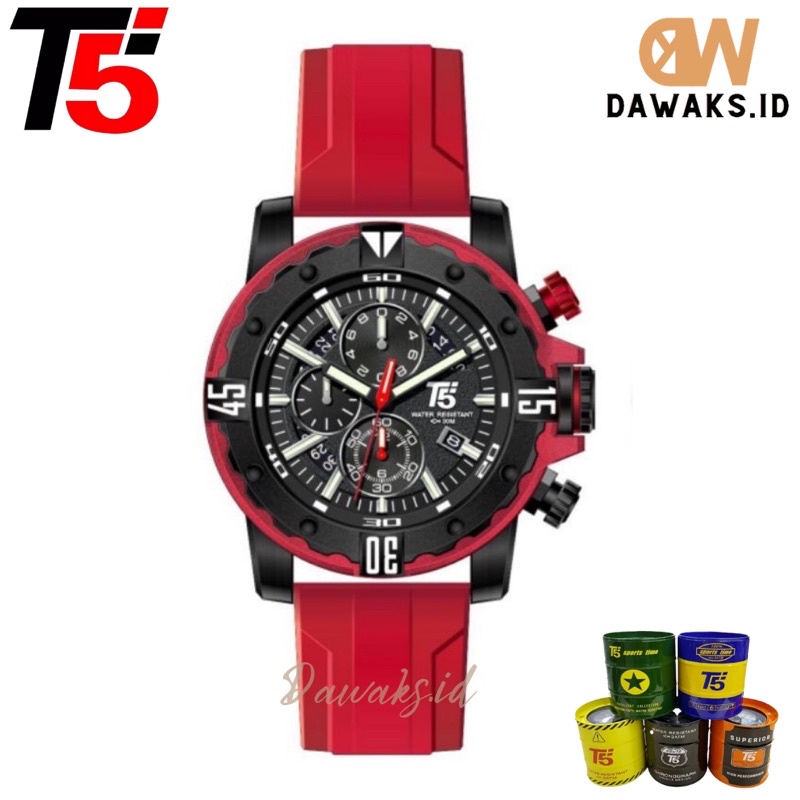 JAM TANGAN PRIA T5 H3757G ORIGINAL 100% T5 3757 CHRONO AKTIF TAHAN AIR FREE BOX+PAPERTAS JAM TANGAN 