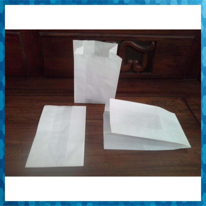 

(TERLARIS) TERMURAH PAPERBAG PUTIH KANTONG GORENGAN GREASE PROOF ANTI MINYAK
