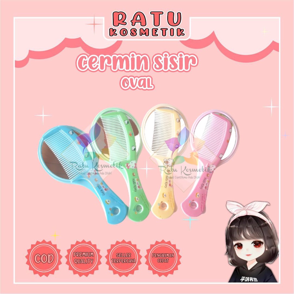 ❤ RATU ❤ Cermin Make Up Karakter Hp Barbie | Kaca Sisir Kotak Lipat Aishu Buku