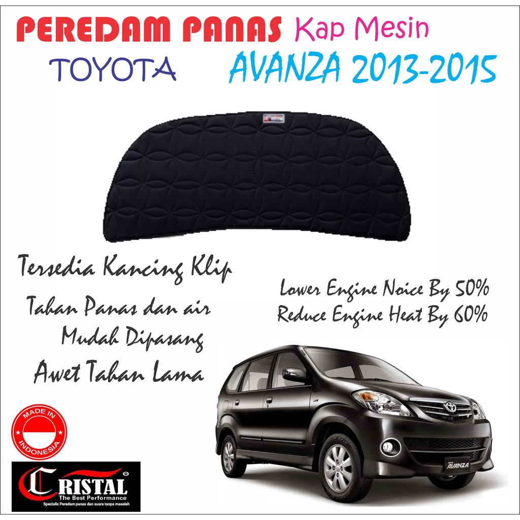 Cristal peredam suara kap mesin Avanza 2013-2016