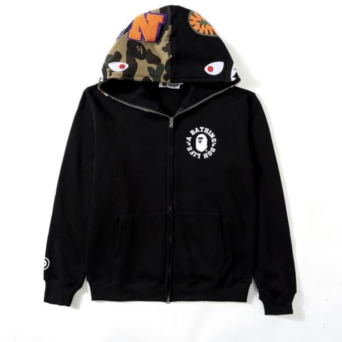 HOODIE PRIA BAPE BLACK JAKET BAPE LOGO BEST MIRROR 1:1