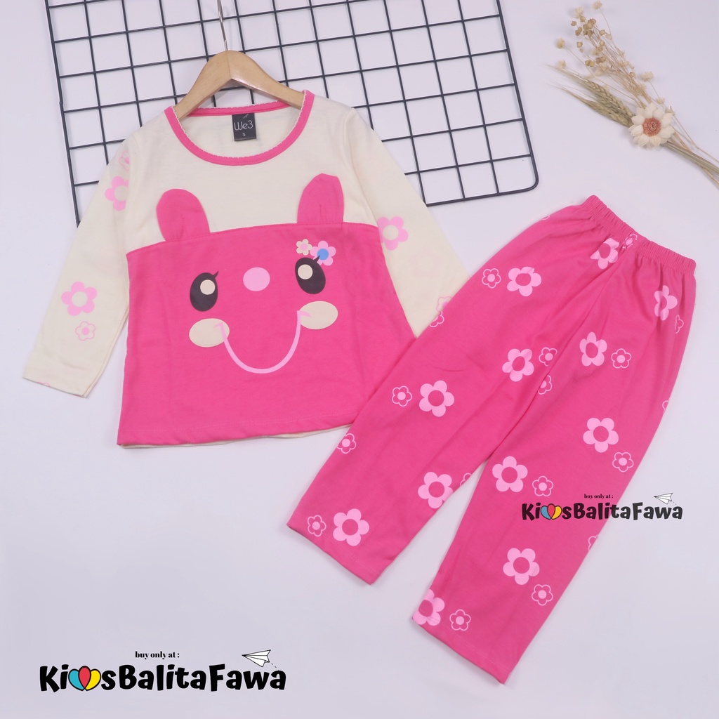 Piyama Chaca uk 4-6 Tahun / Baju Tidur Karakter Kaos Lengan Celana Panjang Setelan Hoodie Anak Cewek