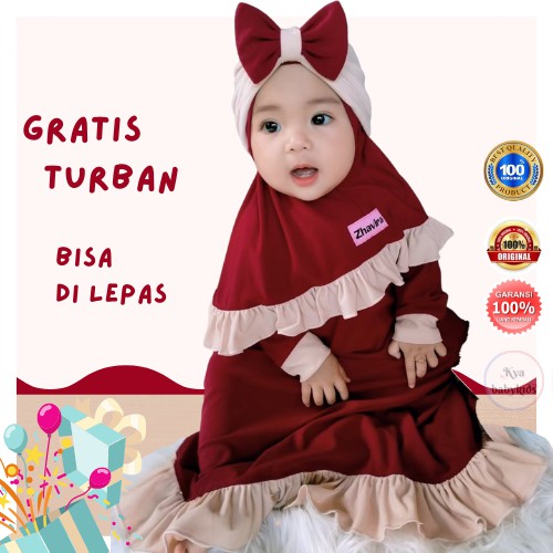 Jual Baju Gamis Bayi Anak perempuan Umur 1 2 3 4 5 6 Tahun Original