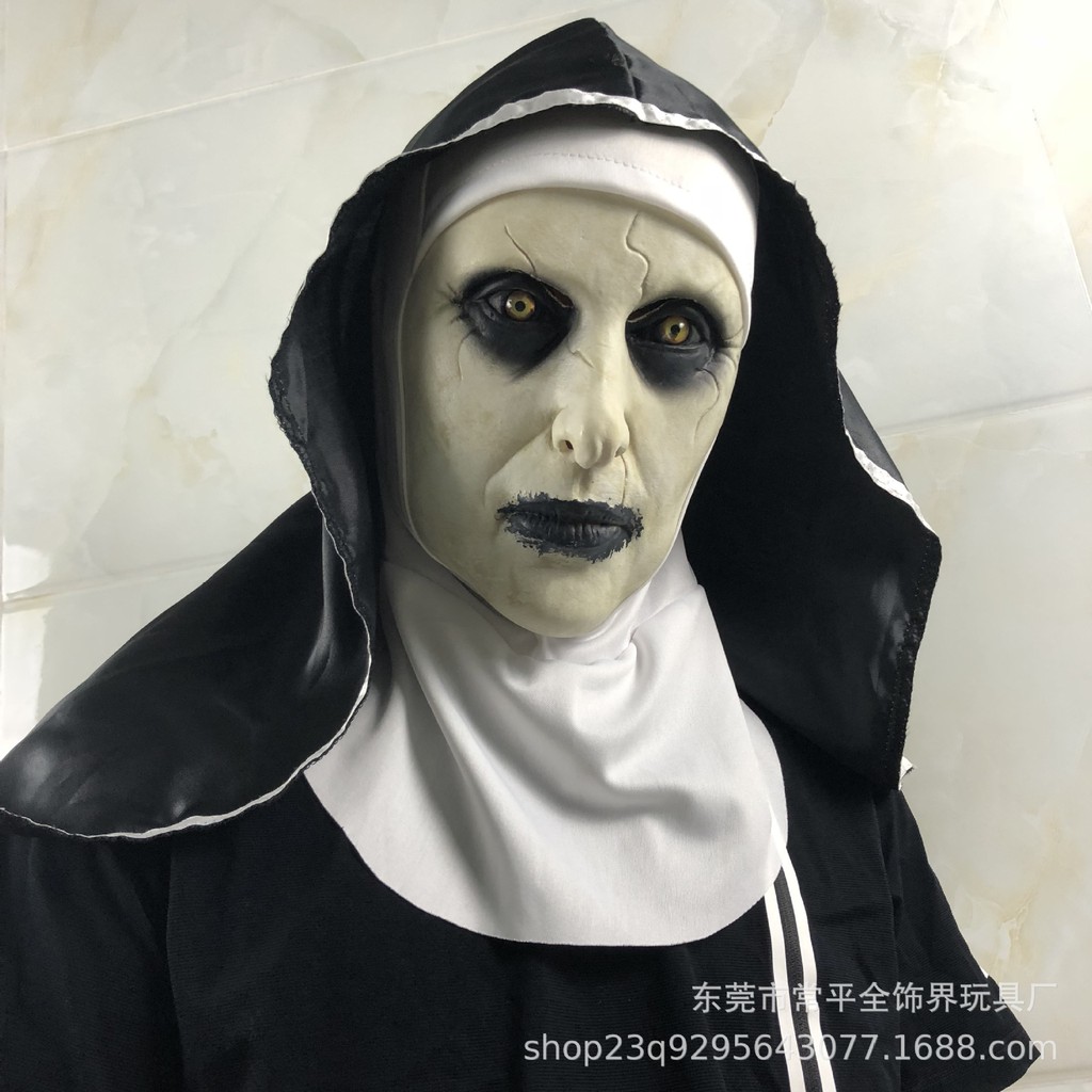 TOL-02 topeng latex karet halloween hantu setan valak ghost mask