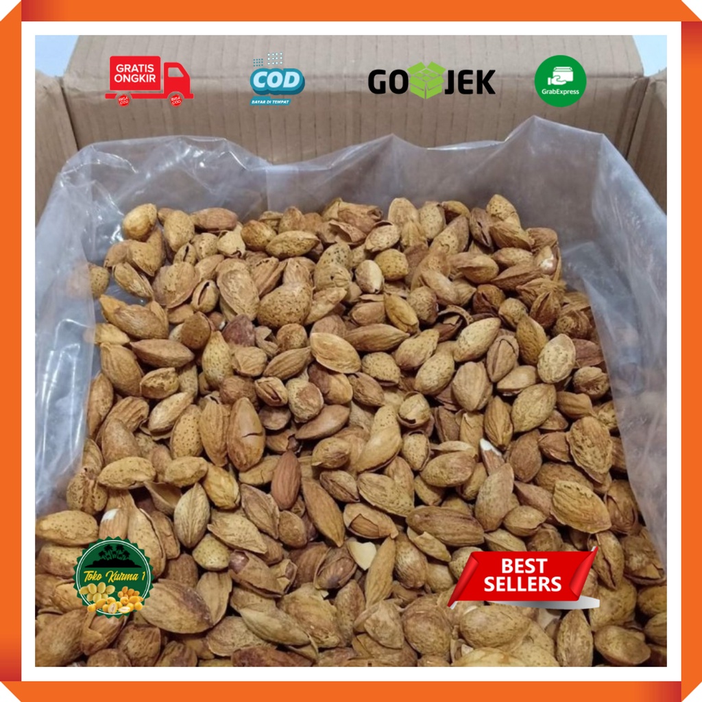 

Kacang almond susu (panggang/Roasted) isi 10kg renyah dan gurih