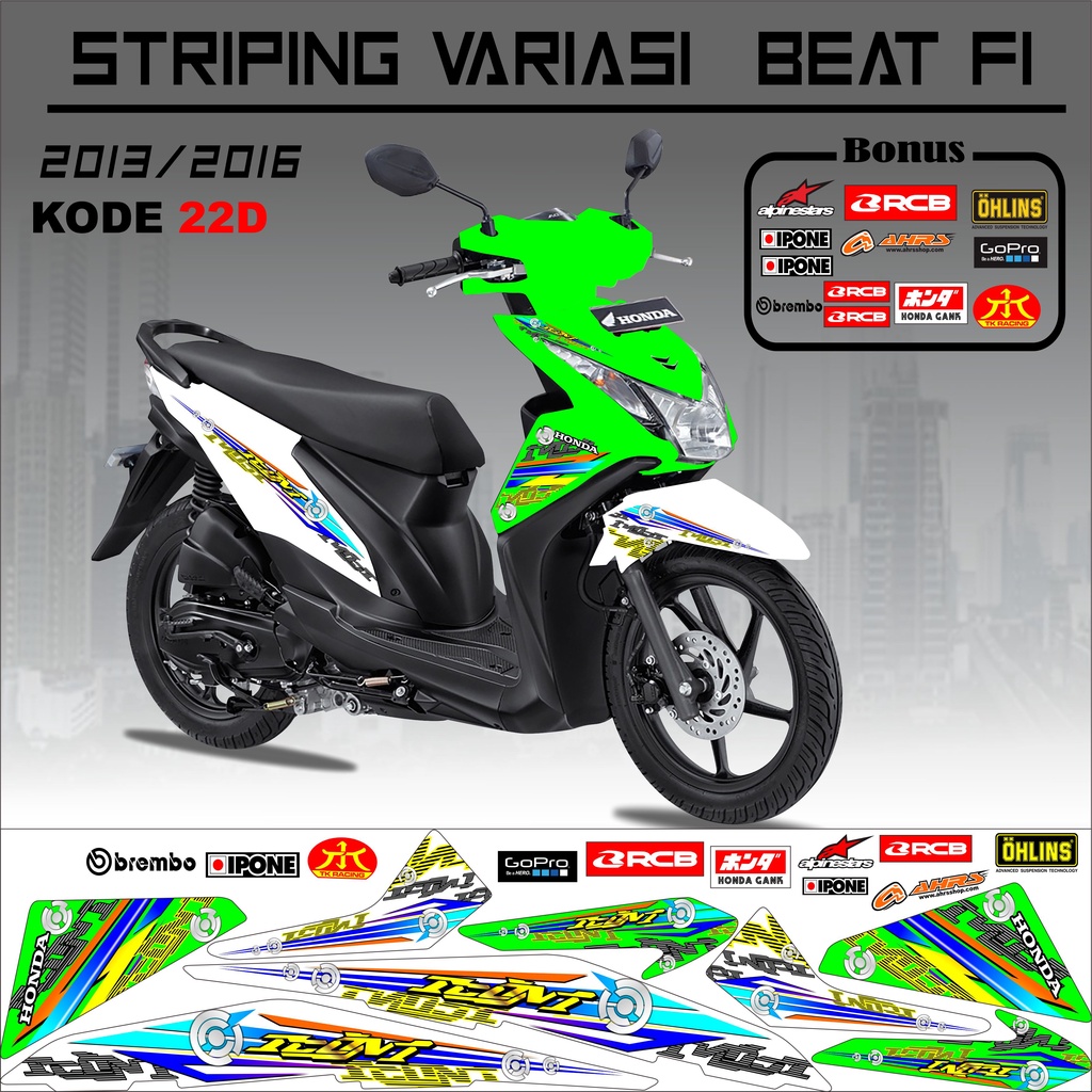 Striping Beat Variasi Stiker Beat Kode 22