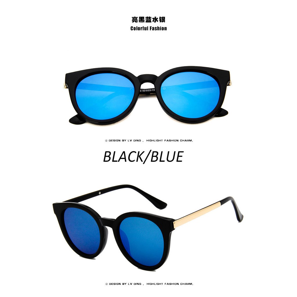 2018 Kacamata Bingkai Kacamata Fashion Baru Korea Wanita / Pria Dengan 10 WARNA free gift-BLACK/BLUE