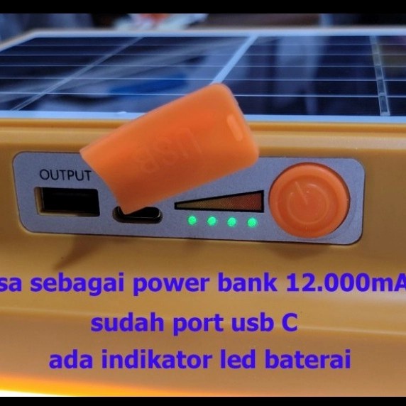 Barangunik2021-Lampu Emergency Mitsuyama MS-508 LED Light 50W power bank solar cell