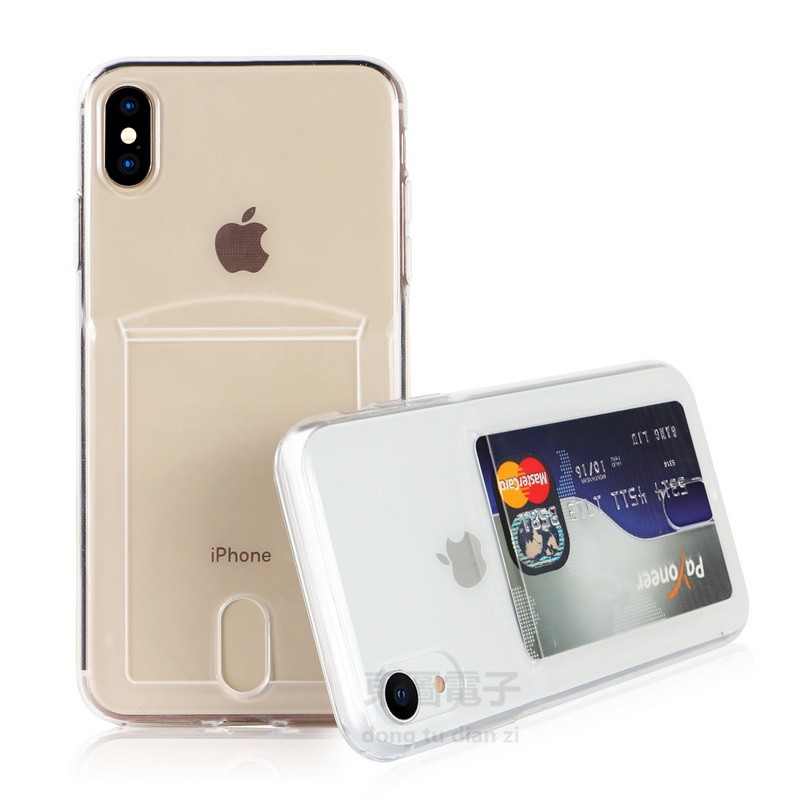 IPHONE Soft Case Bahan Tpu Dengan Tempat Kartu Kredit/Bus Untuk Iphone 11 Pro Max Ip Se I7 8 Plus Iphone X Xr Xs Max