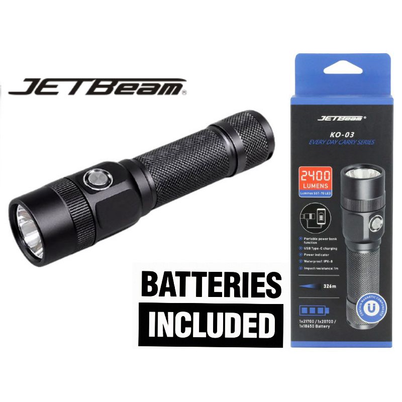 JETBeam KO-03 Senter LED EDC Flashlight CREE SST-70 2400 Lumens
