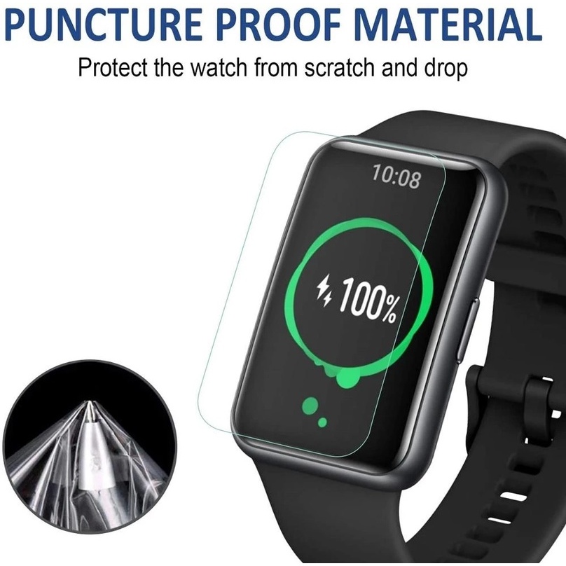 1 / 2pcs Film Hydrogel Pelindung Layar Smartwatch Anti Air / Sidik Jari Untuk Huawei