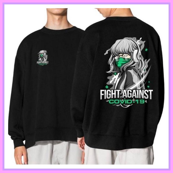 Beli 2 Diskon 10.000 - Sweater Oversize Korea Korean Style Outfit Ootd Kekinian Aesthetic Jumbo Besa