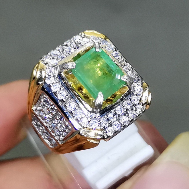 Cincin Batu Zamrud Asli 100% original
