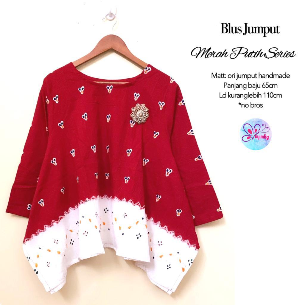 Blouse Batik Kartini Jumputan by Butik Batik Solo kode BATIK KARTINI JUMPUTAN ORI MERAH PUTIH SERIES
