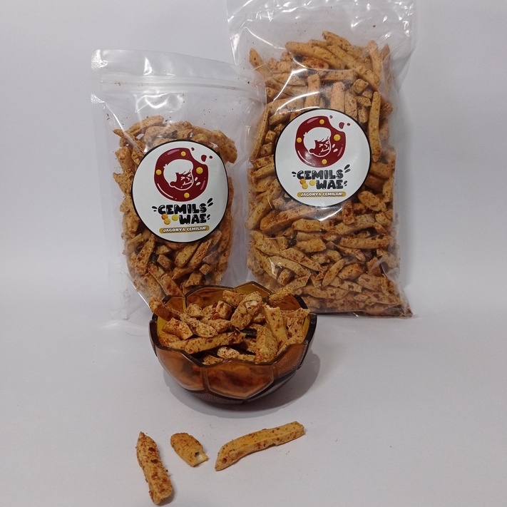 BASRENG STICK PEDAS DAUN JERUK 400 GRAM: BAKSO GORENG BERBENTUK STIK PANJANG DENGAN CABE ASLI DAN PERPADUAN DAUN JERUK ENAK MANTAP-1