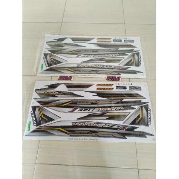 striping wave 125i Supra x 125 helm in hitam