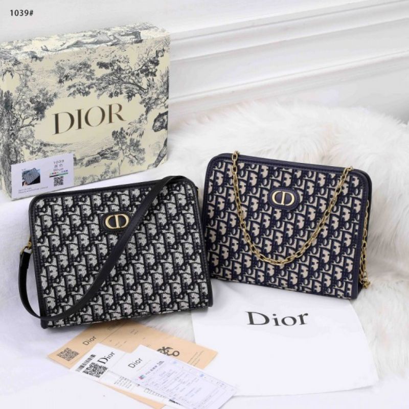 DIOR Oblique Jaquard Handbag Shoulder Bag #1039