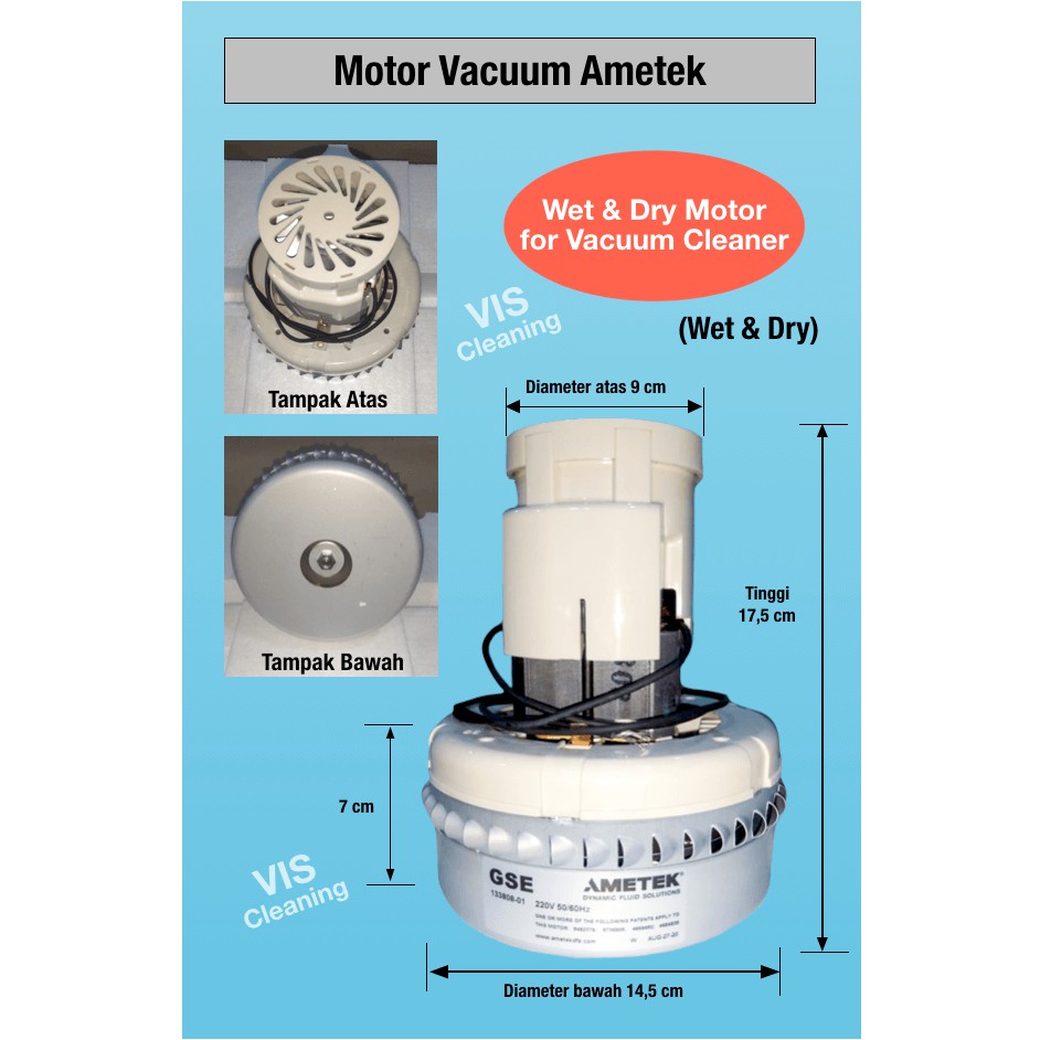 Ametek Motor for Vacuum Cleaner (Wet &amp; Dry)