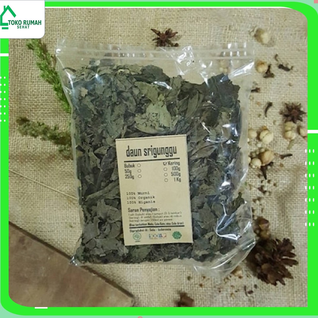

DAUN SRIGUNGGU SENGGUGU KERING 500 gr - Clerodendron Serratum -