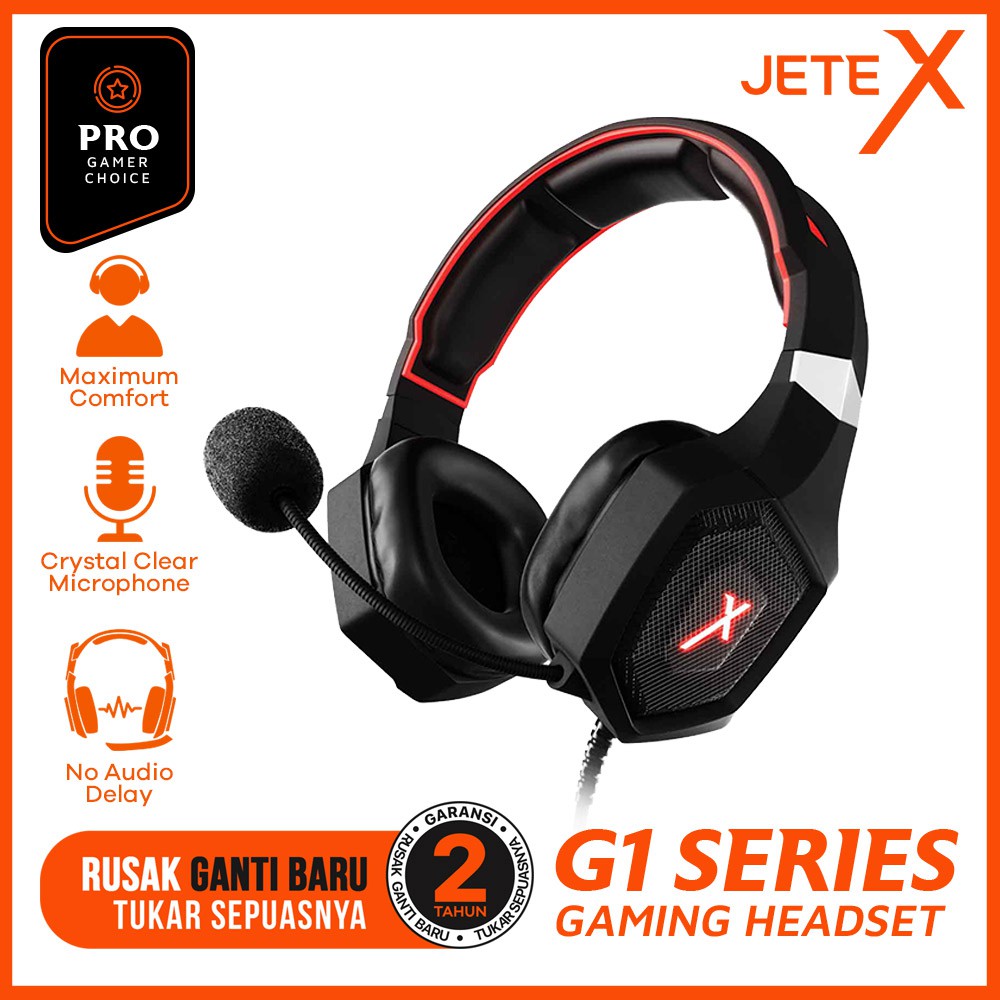 Headset Gaming Headphone Gaming Noise Cancelling JETEX G1 - Garansi 2 Tahun