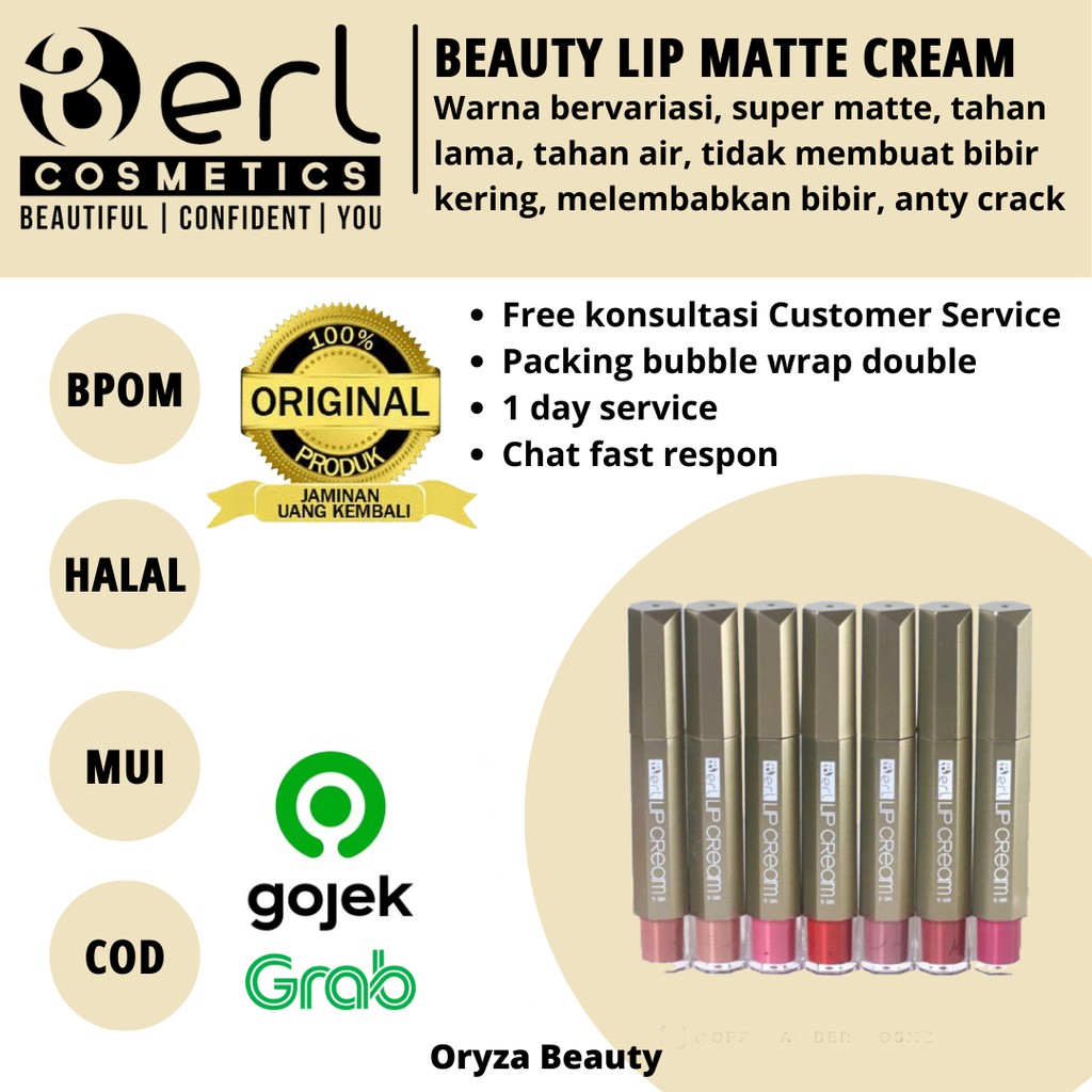 Lip Matte B Erl Berl Cosmetics Berlcosmetics Lipcream Lip Cream Lipstick Cair