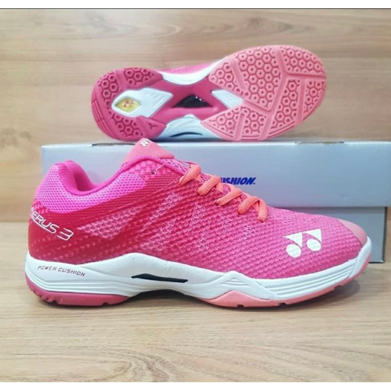 Sepatu Yonex Power Cushion Aerus 3 Pink White Buat Cewek