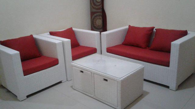 Set Sofa Shabby Rotan Sintetis