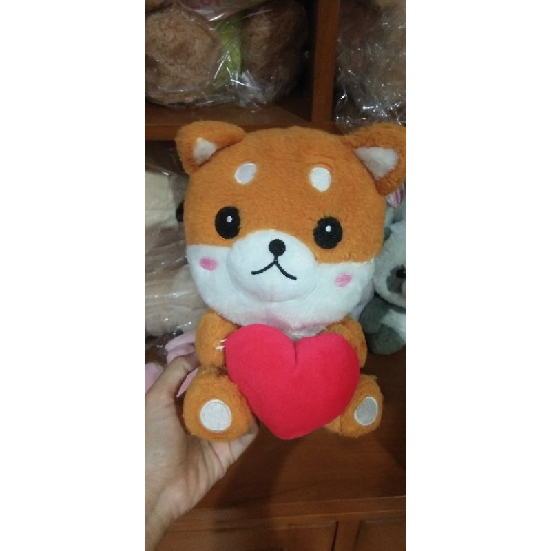 boneka amuse dengan love/rubah amuse/boneka preloved amuse