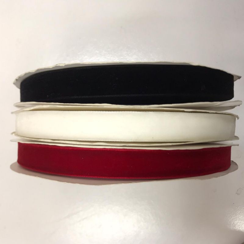 1 YARD (90 cm) - 1.9 cm | Pita Beludru Velvet PREMIUM 6/8 INCH