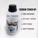 Serbuk Toner Compatible Printer 119a 150a 150nw MFP 178nw 279fnw w2090a black w2090a 45gram